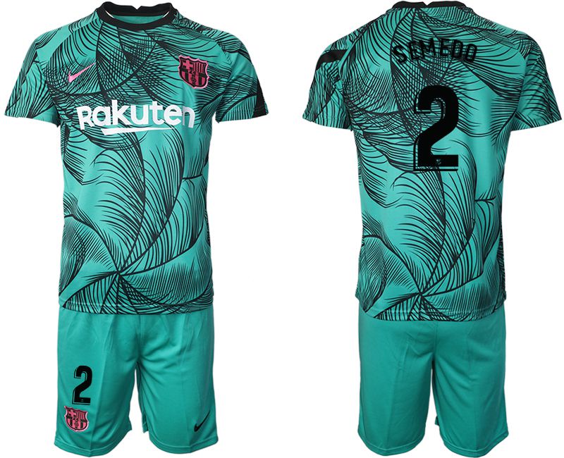 Men 2020-2021 club Barcelona green training suit #2 Soccer Jerseys